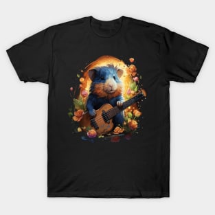 Guinea Pig Playing Guitar T-Shirt